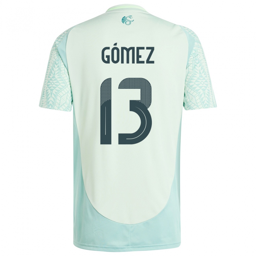 Herren Mexiko Diego Gomez #13 Leinengrün Auswärtstrikot Trikot 24-26 T-Shirt Österreich