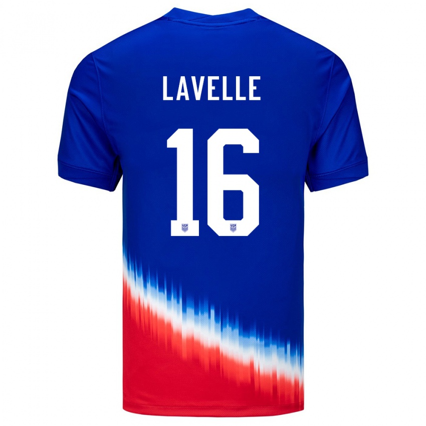 Herren Vereinigte Staaten Rose Lavelle #16 Blau Auswärtstrikot Trikot 24-26 T-Shirt Österreich
