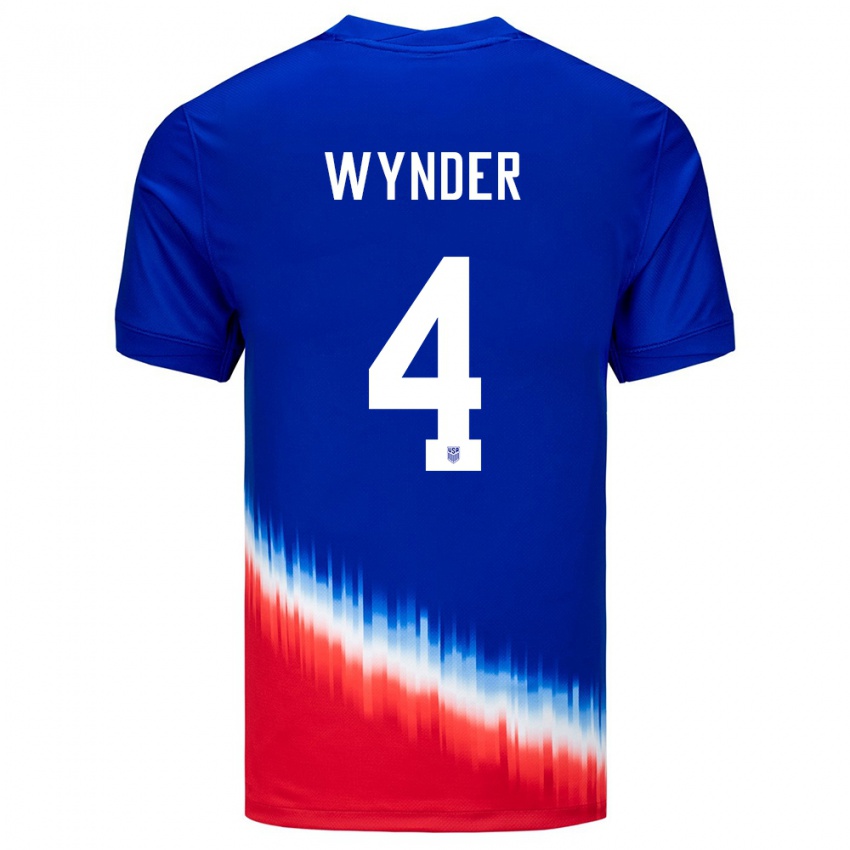 Herren Vereinigte Staaten Joshua Wynder #4 Blau Auswärtstrikot Trikot 24-26 T-Shirt Österreich