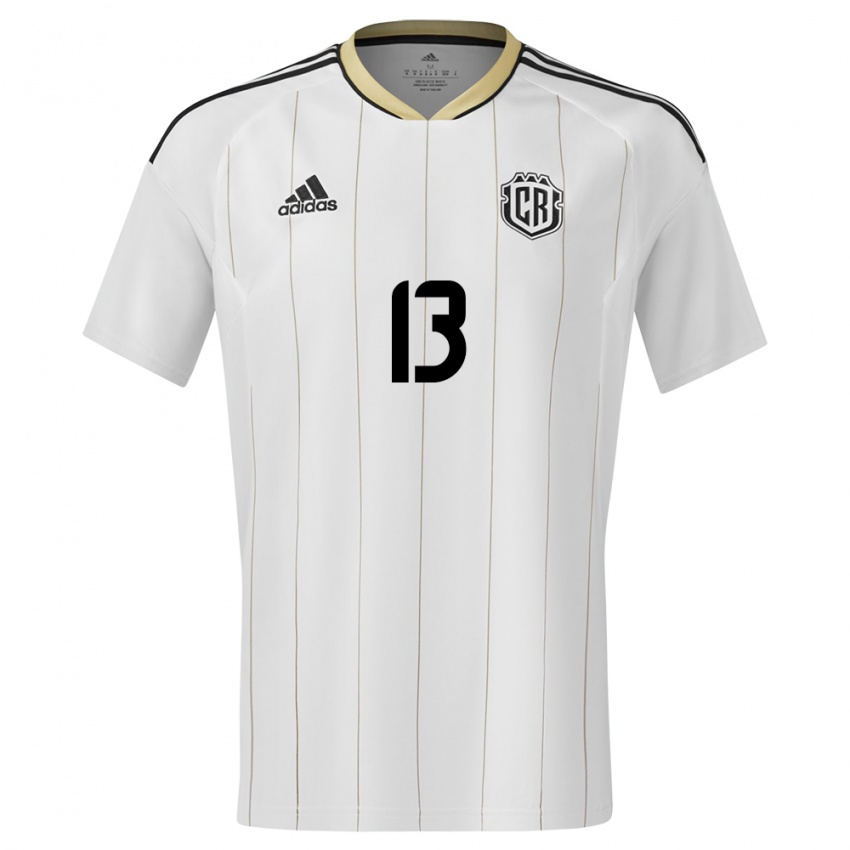 Herren Costa Rica Keral Rios #13 Weiß Auswärtstrikot Trikot 24-26 T-Shirt Österreich