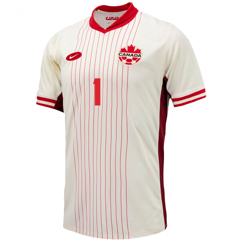 Herren Kanada Kailen Sheridan #1 Weiß Auswärtstrikot Trikot 24-26 T-Shirt Österreich