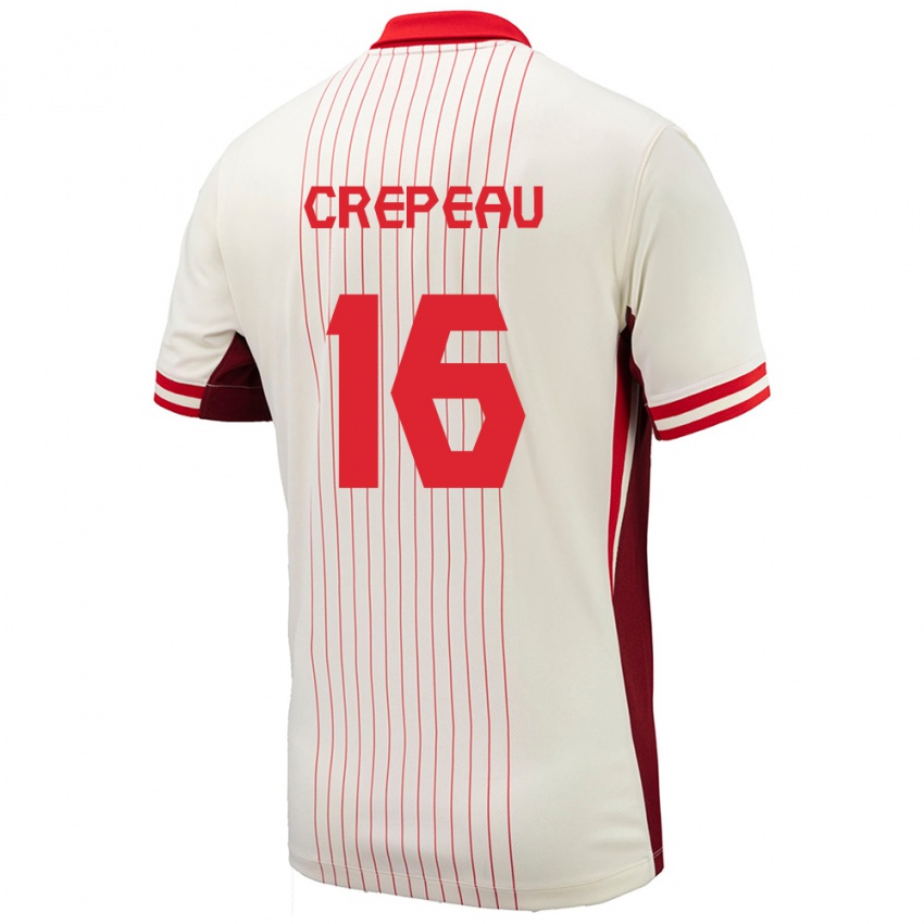 Herren Kanada Maxime Crepeau #16 Weiß Auswärtstrikot Trikot 24-26 T-Shirt Österreich