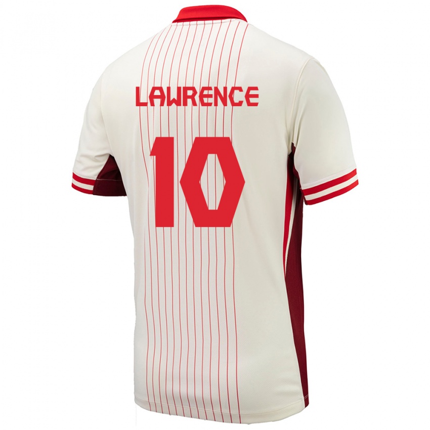 Herren Kanada Ashley Lawrence #10 Weiß Auswärtstrikot Trikot 24-26 T-Shirt Österreich