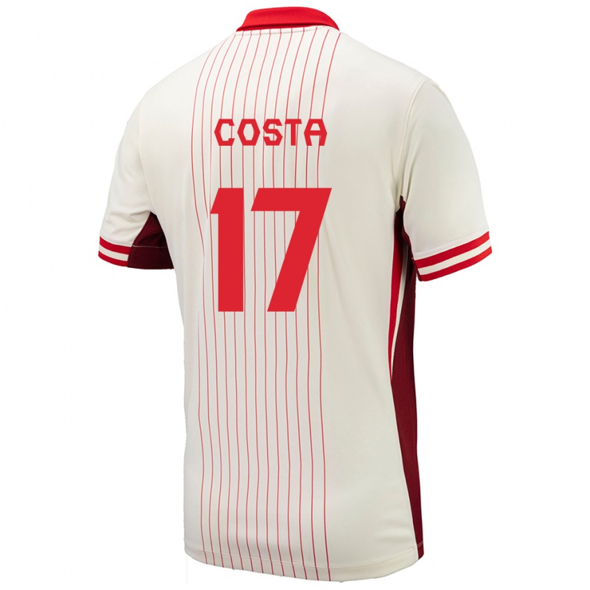 Herren Kanada Jesse Costa #17 Weiß Auswärtstrikot Trikot 24-26 T-Shirt Österreich
