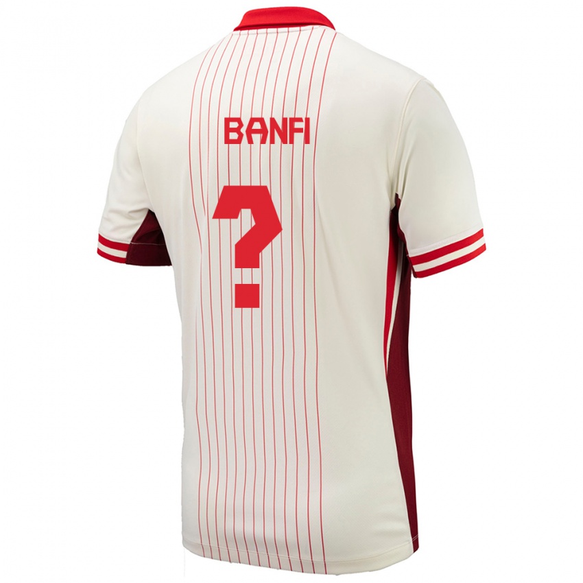 Herren Kanada Samuel Banfi #0 Weiß Auswärtstrikot Trikot 24-26 T-Shirt Österreich