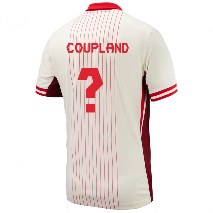 Herren Kanada Antoine Coupland #0 Weiß Auswärtstrikot Trikot 24-26 T-Shirt Österreich