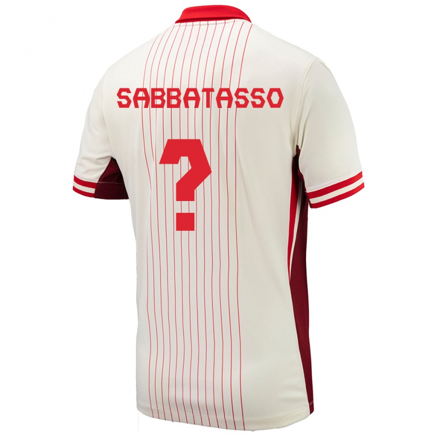 Herren Kanada Jeronimo Sabbatasso #0 Weiß Auswärtstrikot Trikot 24-26 T-Shirt Österreich