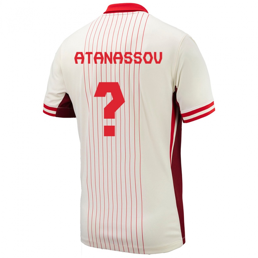 Herren Kanada Georgi Atanassov #0 Weiß Auswärtstrikot Trikot 24-26 T-Shirt Österreich