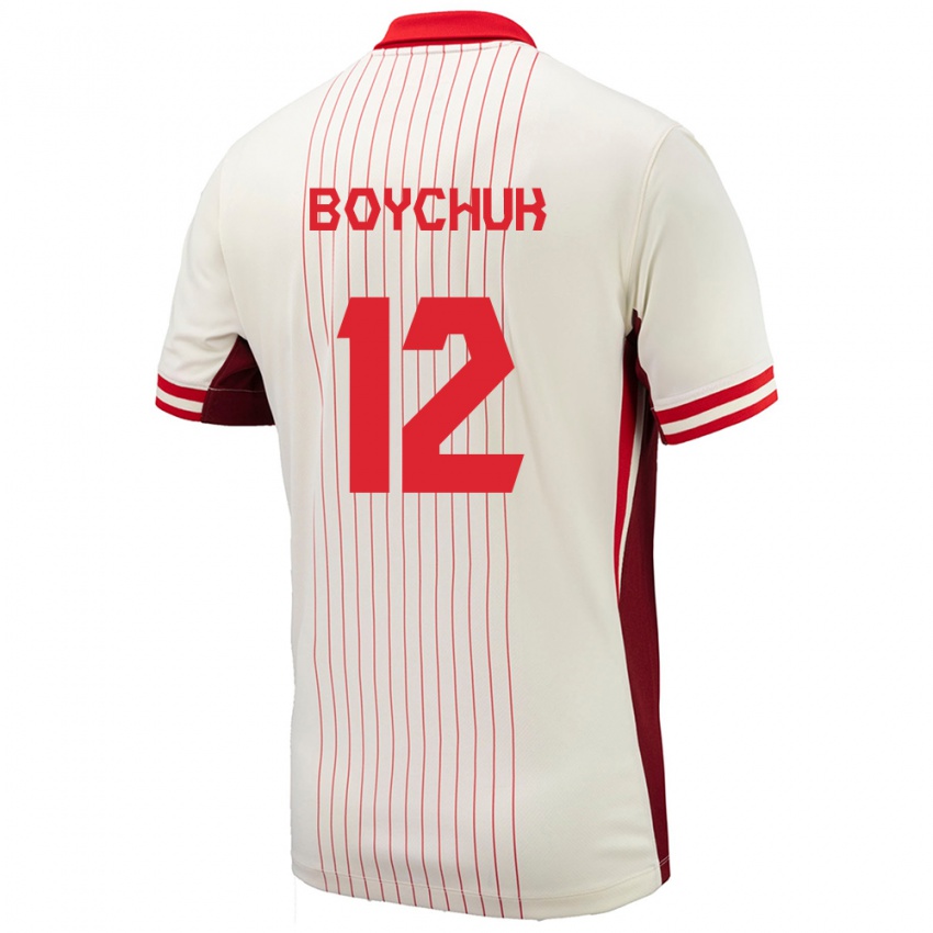 Herren Kanada Tanya Boychuk #12 Weiß Auswärtstrikot Trikot 24-26 T-Shirt Österreich