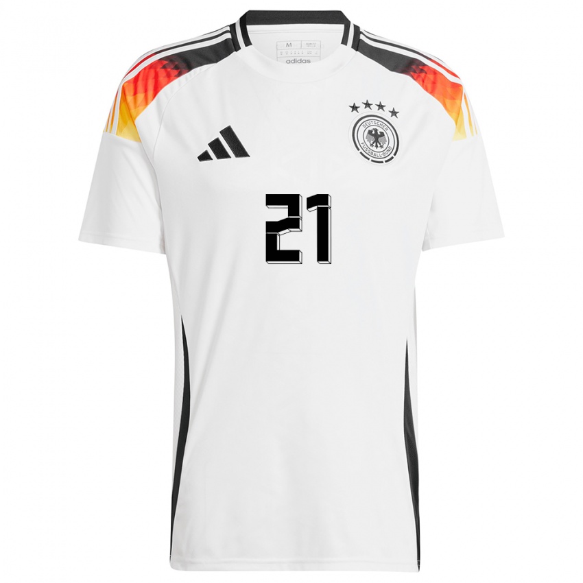 Damen Deutschland Ilkay Gundogan #21 Weiß Heimtrikot Trikot 24-26 T-Shirt Österreich