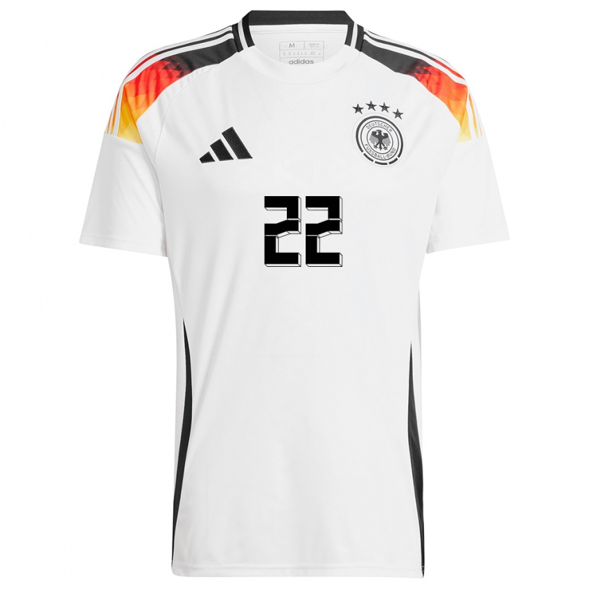 Damen Deutschland Luca Netz #22 Weiß Heimtrikot Trikot 24-26 T-Shirt Österreich