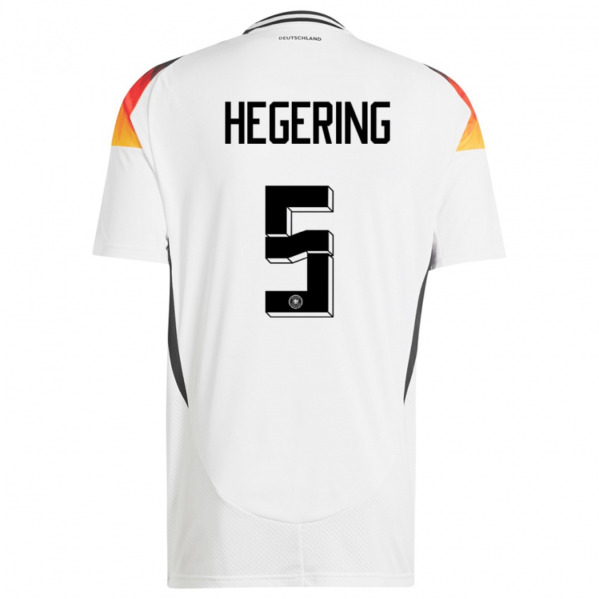 Damen Deutschland Marina Hegering #5 Weiß Heimtrikot Trikot 24-26 T-Shirt Österreich