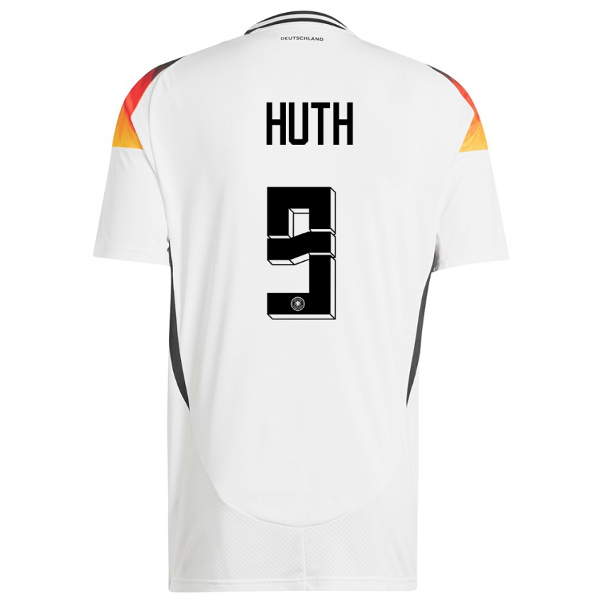 Damen Deutschland Svenja Huth #9 Weiß Heimtrikot Trikot 24-26 T-Shirt Österreich