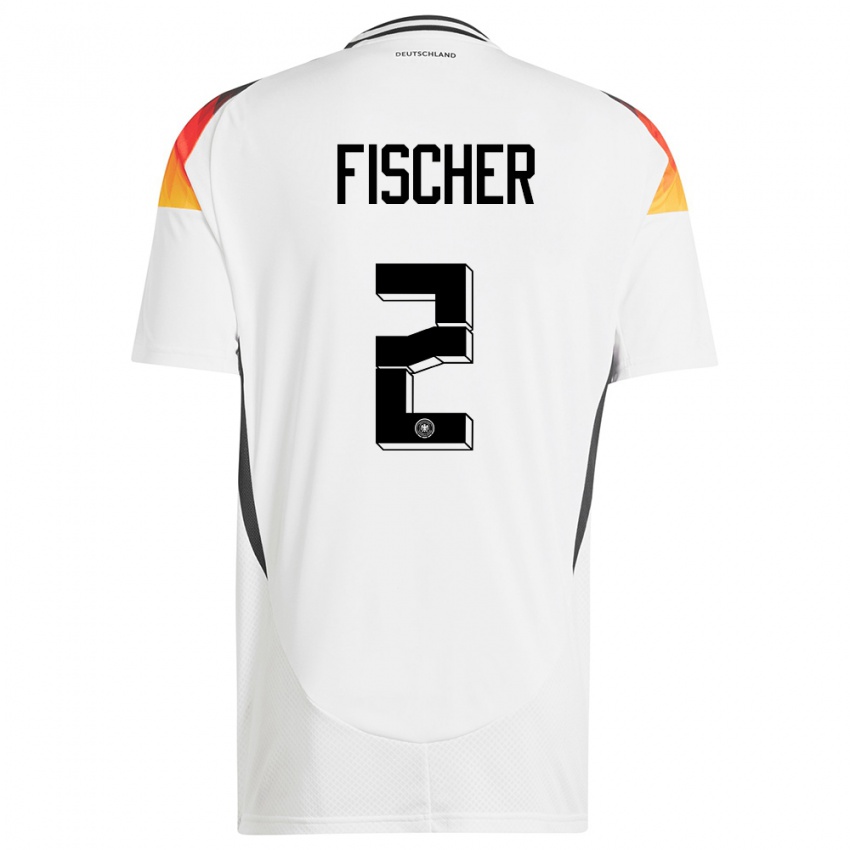 Damen Deutschland Kilian Fischer #2 Weiß Heimtrikot Trikot 24-26 T-Shirt Österreich