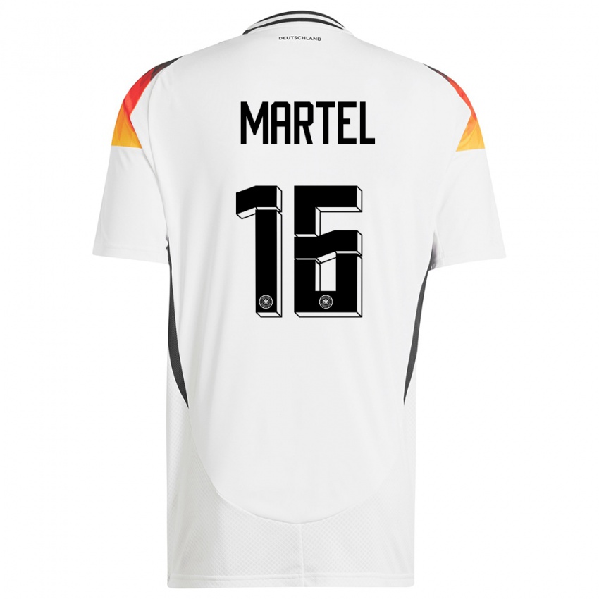 Damen Deutschland Eric Martel #16 Weiß Heimtrikot Trikot 24-26 T-Shirt Österreich