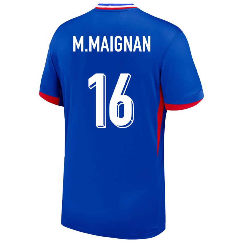 Damen Frankreich Mike Maignan #16 Blau Heimtrikot Trikot 24-26 T-Shirt Österreich