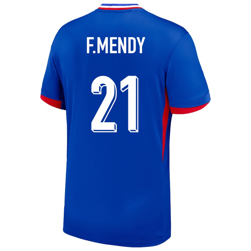 Damen Frankreich Ferland Mendy #21 Blau Heimtrikot Trikot 24-26 T-Shirt Österreich