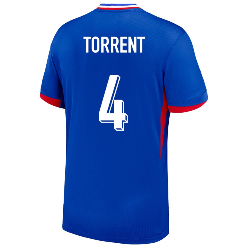 Damen Frankreich Marion Torrent #4 Blau Heimtrikot Trikot 24-26 T-Shirt Österreich