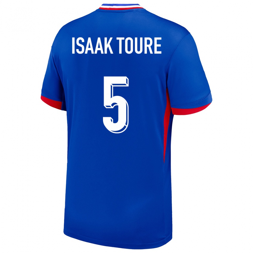 Damen Frankreich Souleymane Isaak Toure #5 Blau Heimtrikot Trikot 24-26 T-Shirt Österreich