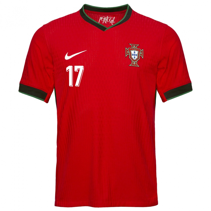 Damen Portugal Vasco Sousa #17 Rot Heimtrikot Trikot 24-26 T-Shirt Österreich