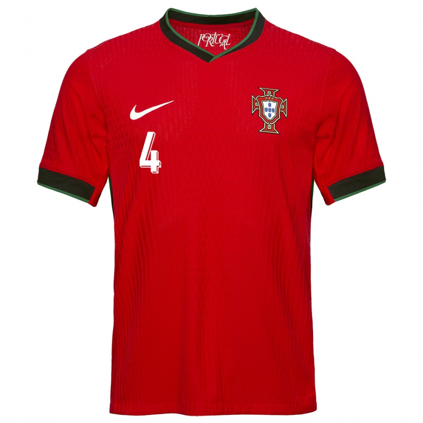Damen Portugal Alexandre Penetra #4 Rot Heimtrikot Trikot 24-26 T-Shirt Österreich