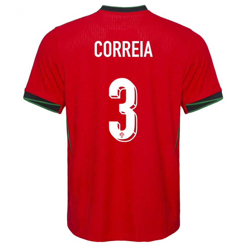 Damen Portugal Alicia Correia #3 Rot Heimtrikot Trikot 24-26 T-Shirt Österreich
