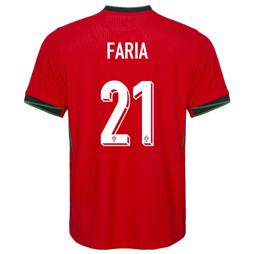 Damen Portugal Andreia Faria #21 Rot Heimtrikot Trikot 24-26 T-Shirt Österreich