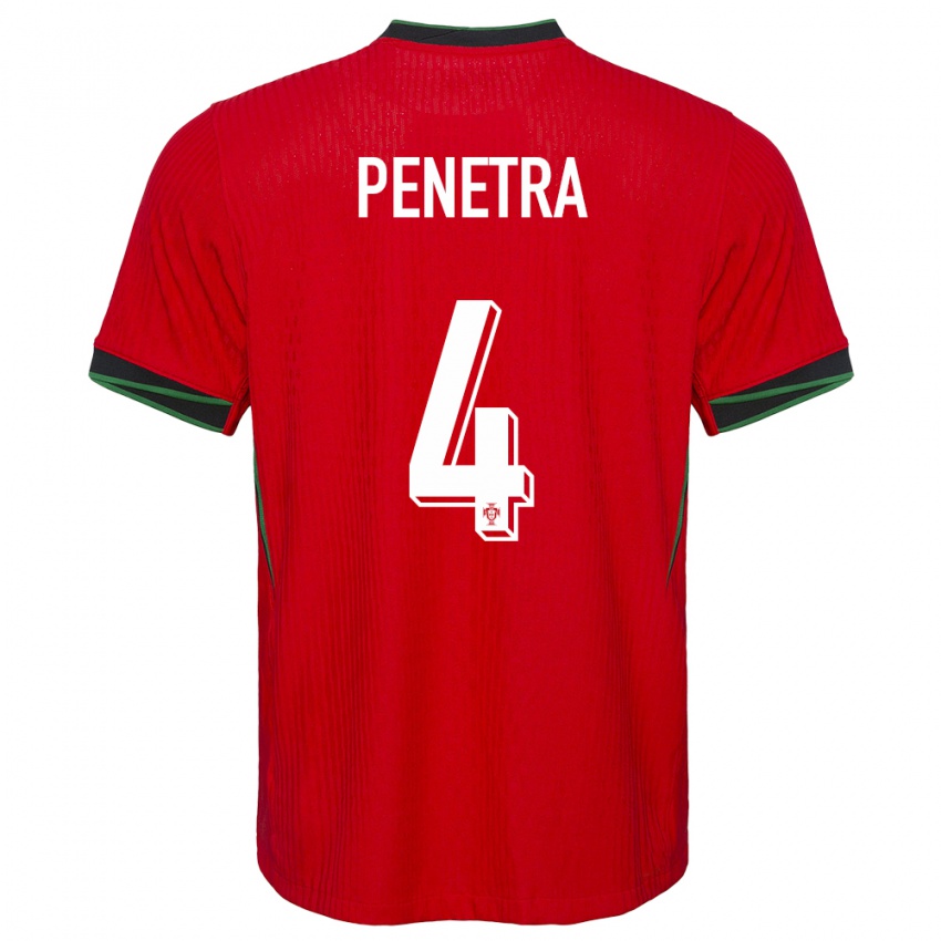 Damen Portugal Alexandre Penetra #4 Rot Heimtrikot Trikot 24-26 T-Shirt Österreich