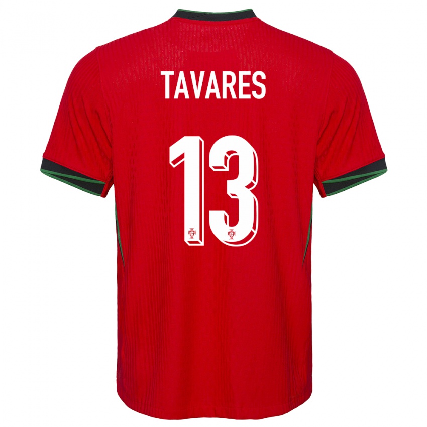 Damen Portugal Nuno Tavares #13 Rot Heimtrikot Trikot 24-26 T-Shirt Österreich