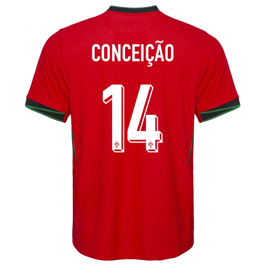 Damen Portugal Rodrigo Conceicao #14 Rot Heimtrikot Trikot 24-26 T-Shirt Österreich