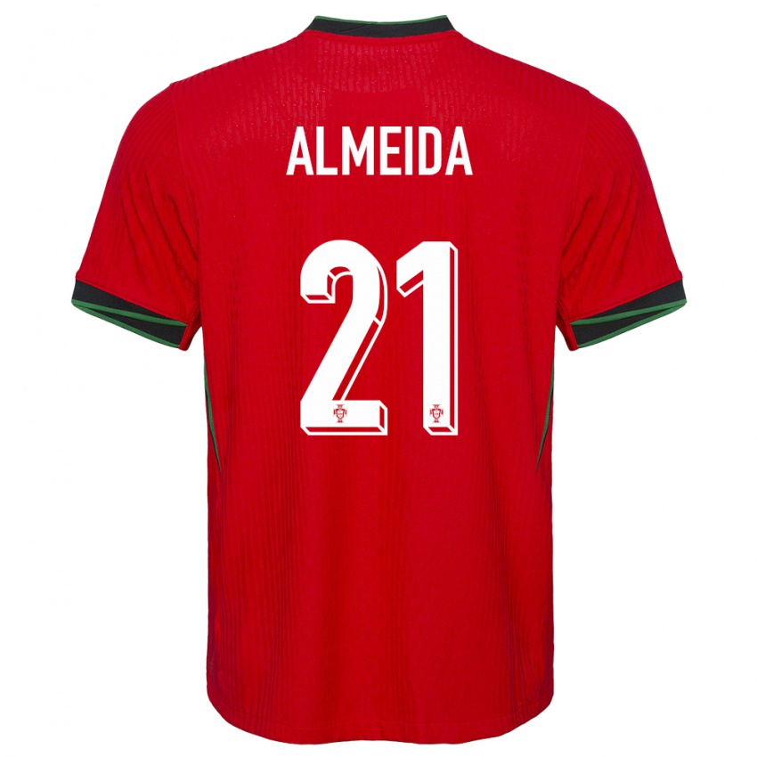 Damen Portugal Andre Almeida #21 Rot Heimtrikot Trikot 24-26 T-Shirt Österreich