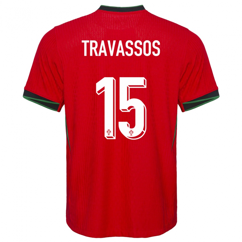 Damen Portugal Diogo Travassos #15 Rot Heimtrikot Trikot 24-26 T-Shirt Österreich