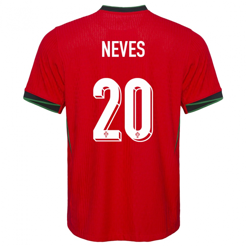 Damen Portugal Joao Neves #20 Rot Heimtrikot Trikot 24-26 T-Shirt Österreich