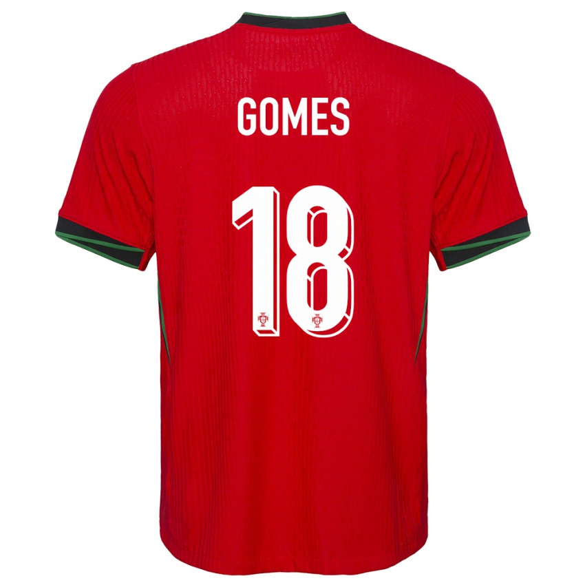 Damen Portugal Andre Gomes #18 Rot Heimtrikot Trikot 24-26 T-Shirt Österreich