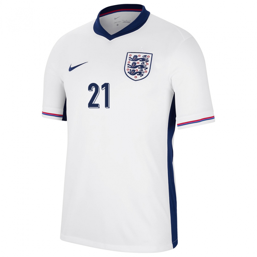 Damen England James Mcatee #21 Weiß Heimtrikot Trikot 24-26 T-Shirt Österreich