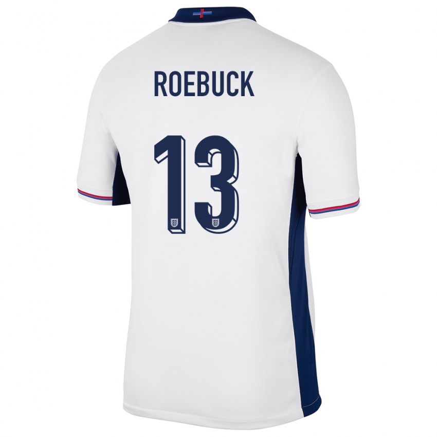 Damen England Ellie Roebuck #13 Weiß Heimtrikot Trikot 24-26 T-Shirt Österreich
