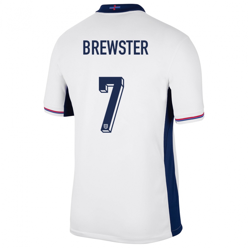 Damen England Rhian Brewster #7 Weiß Heimtrikot Trikot 24-26 T-Shirt Österreich