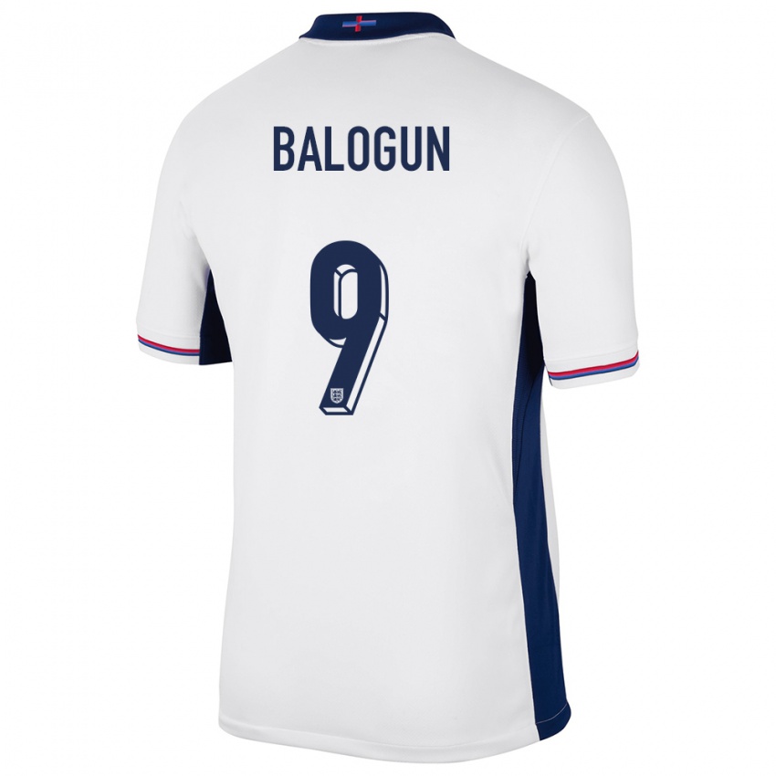 Damen England Folarin Balogun #9 Weiß Heimtrikot Trikot 24-26 T-Shirt Österreich