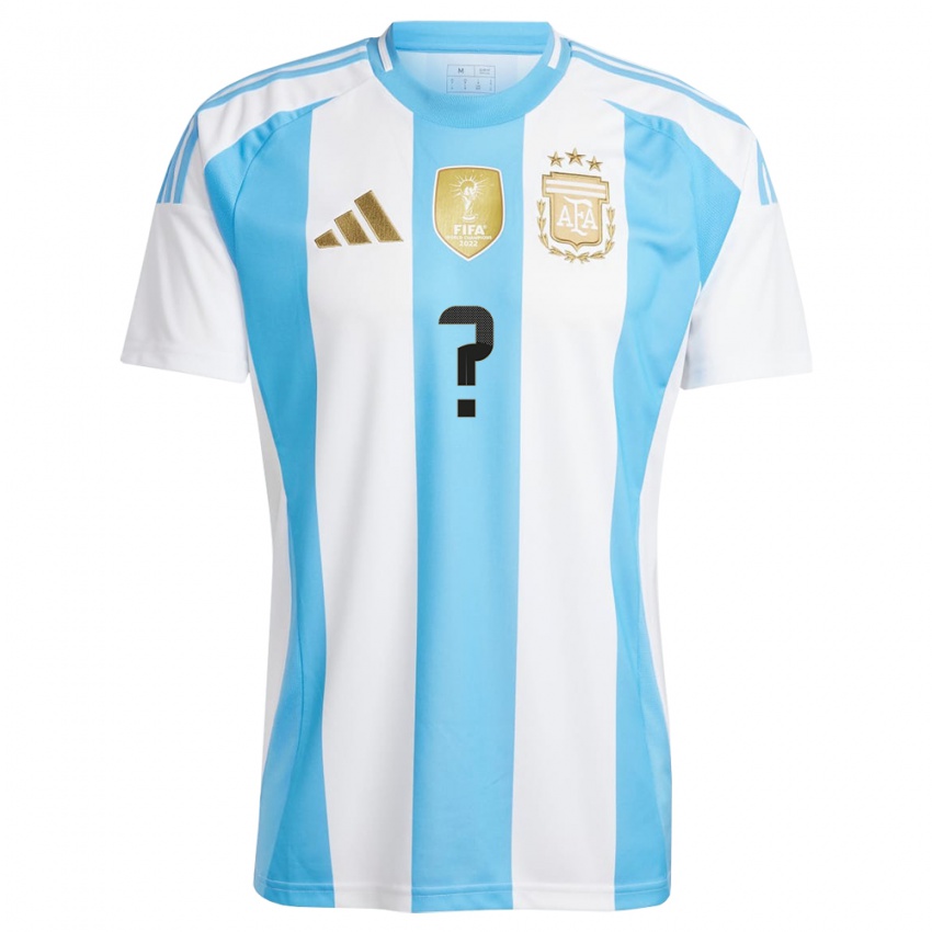 Damen Argentinien Ihren Namen #0 Weiß Blau Heimtrikot Trikot 24-26 T-Shirt Österreich