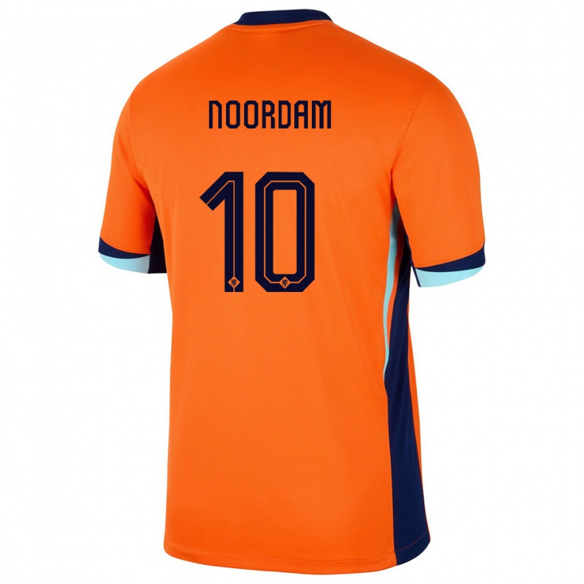 Damen Niederlande Nadine Noordam #10 Orange Heimtrikot Trikot 24-26 T-Shirt Österreich