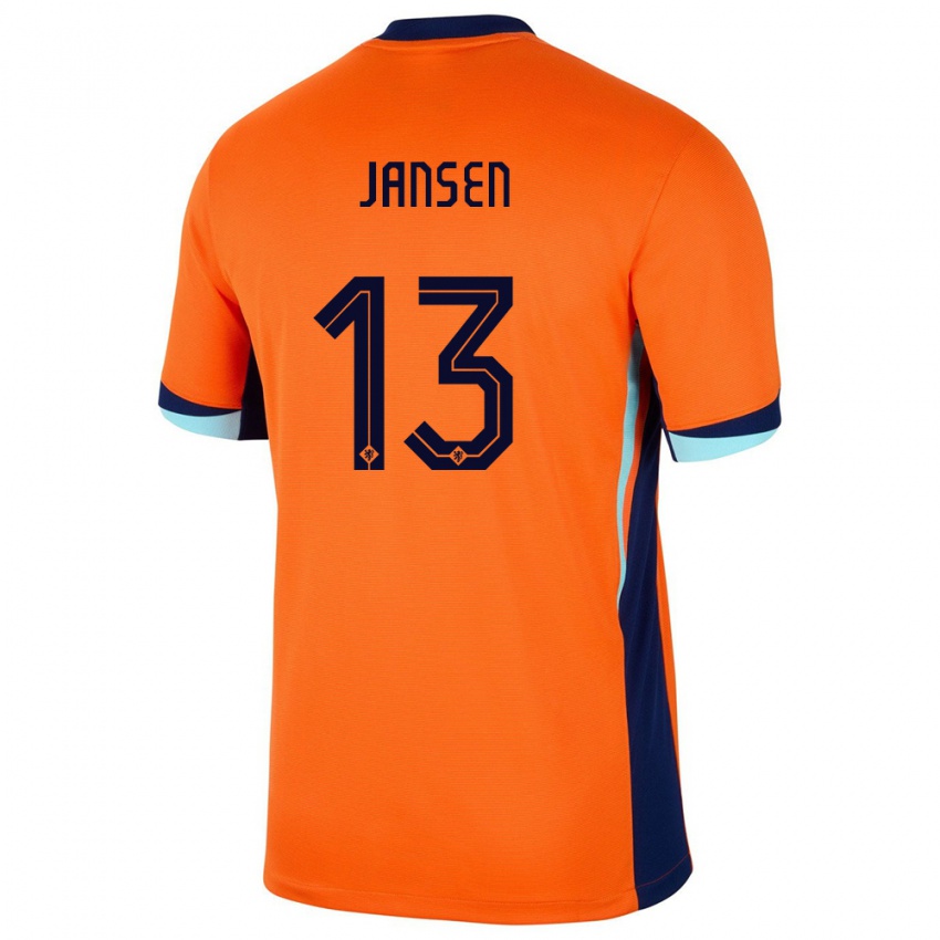 Damen Niederlande Renate Jansen #13 Orange Heimtrikot Trikot 24-26 T-Shirt Österreich