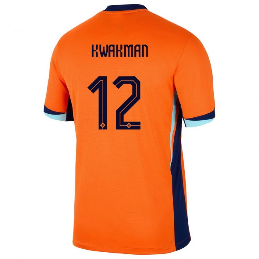 Damen Niederlande Dave Kwakman #12 Orange Heimtrikot Trikot 24-26 T-Shirt Österreich