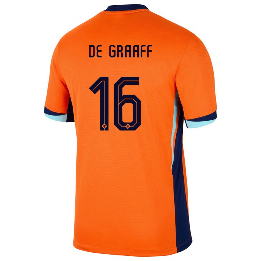 Damen Niederlande Tom De Graaff #16 Orange Heimtrikot Trikot 24-26 T-Shirt Österreich