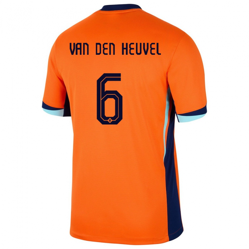 Damen Niederlande Tim Van Den Heuvel #6 Orange Heimtrikot Trikot 24-26 T-Shirt Österreich