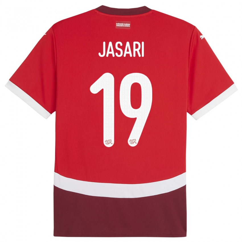 Damen Schweiz Ardon Jasari #19 Rot Heimtrikot Trikot 24-26 T-Shirt Österreich