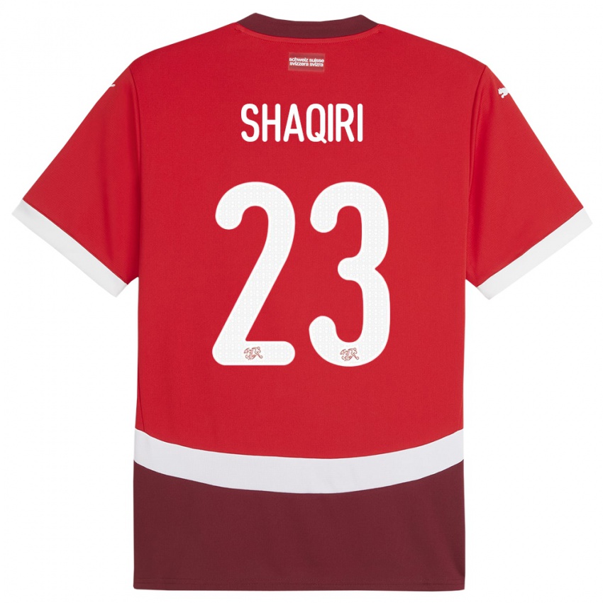Damen Schweiz Xherdan Shaqiri #23 Rot Heimtrikot Trikot 24-26 T-Shirt Österreich