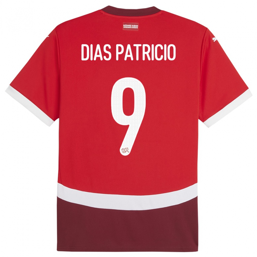Damen Schweiz Alexandre Dias Patricio #9 Rot Heimtrikot Trikot 24-26 T-Shirt Österreich