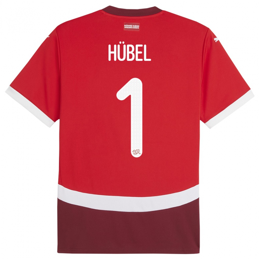 Damen Schweiz Marvin Hubel #1 Rot Heimtrikot Trikot 24-26 T-Shirt Österreich