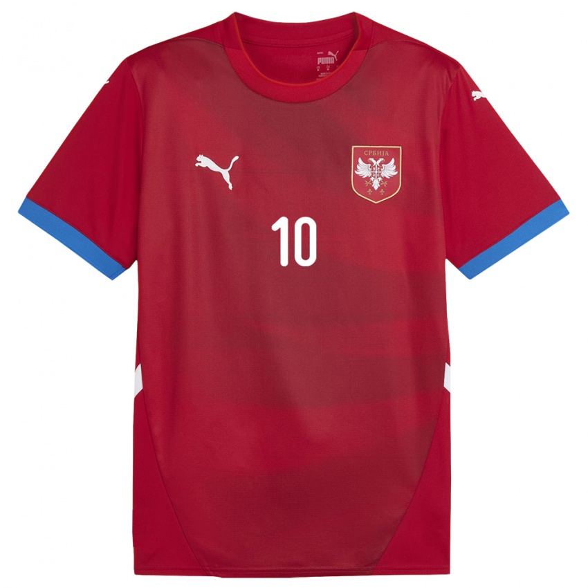 Damen Serbien Jelena Cankovic #10 Rot Heimtrikot Trikot 24-26 T-Shirt Österreich