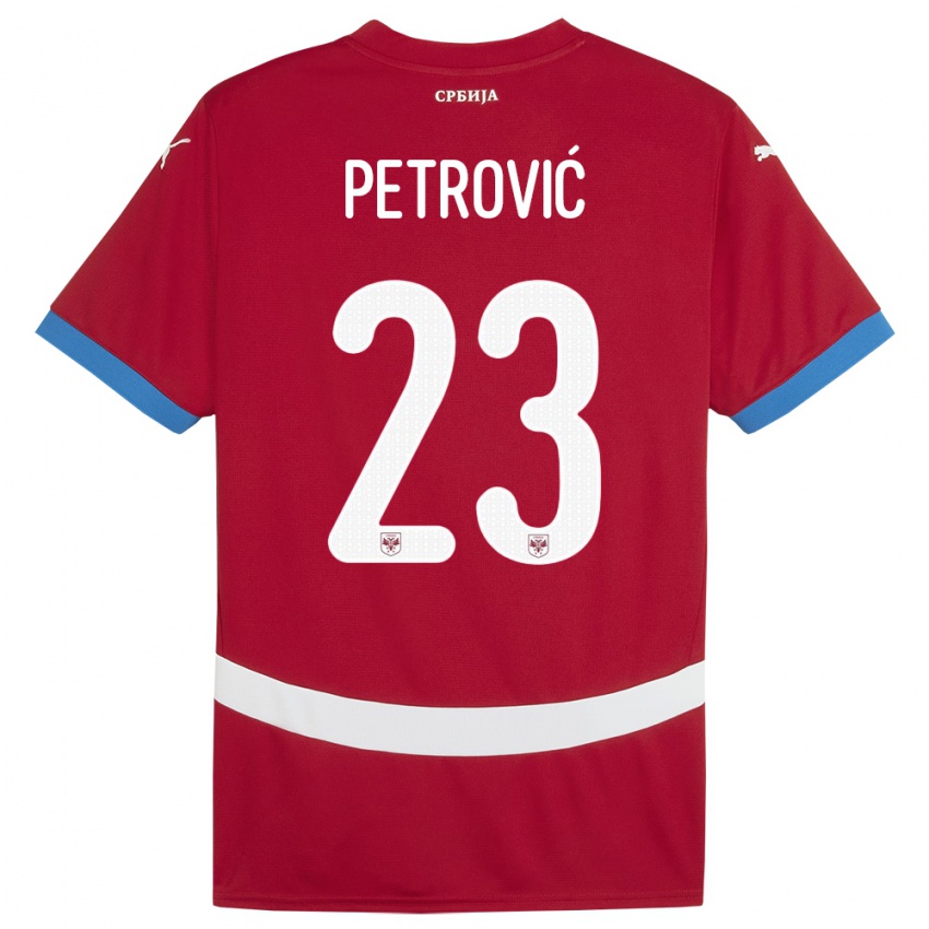 Damen Serbien Jovana Petrovic #23 Rot Heimtrikot Trikot 24-26 T-Shirt Österreich